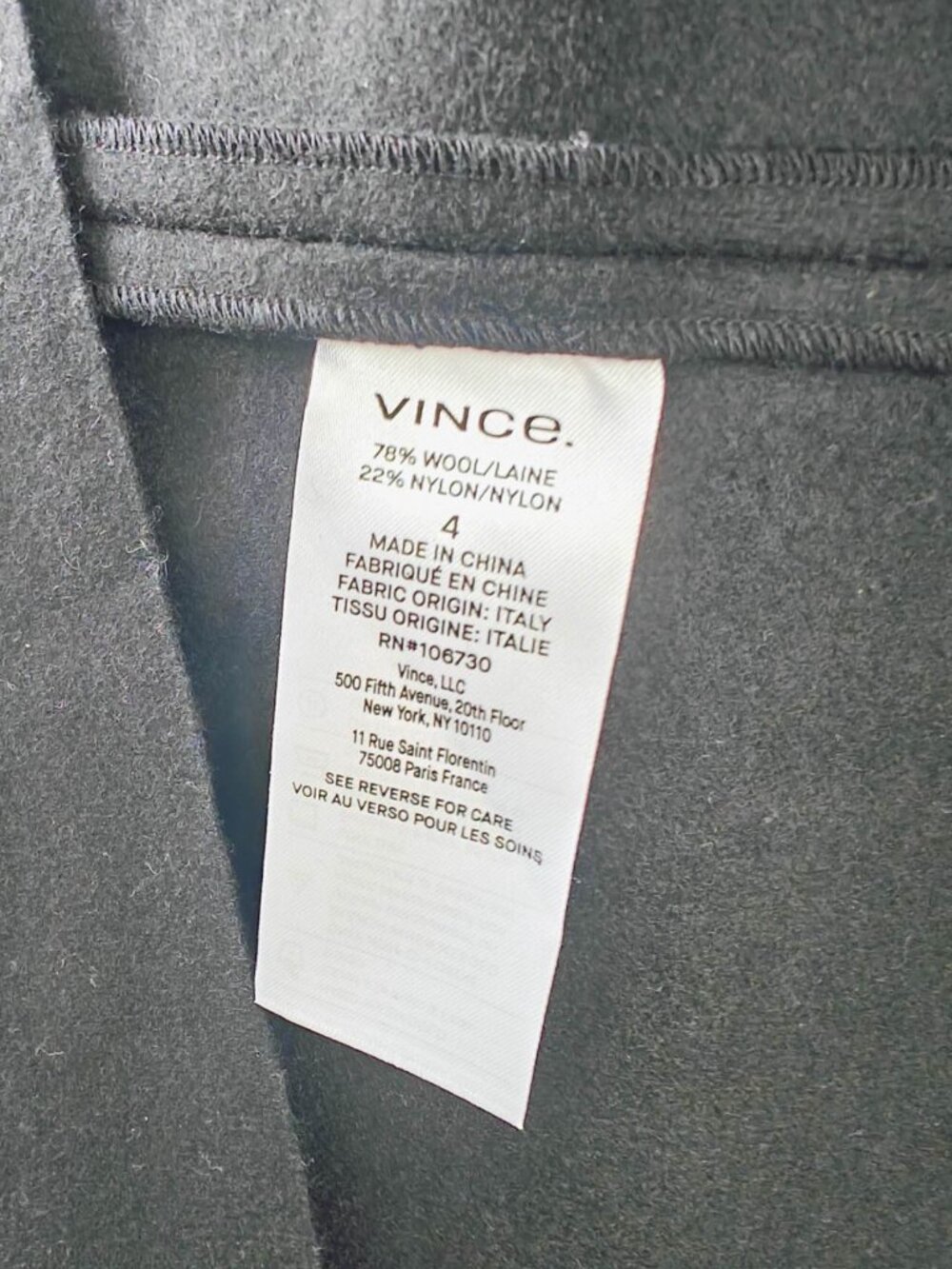 NEW Vince Italian Wool-Blend Column Dress classic midi - Picture 8 of 8